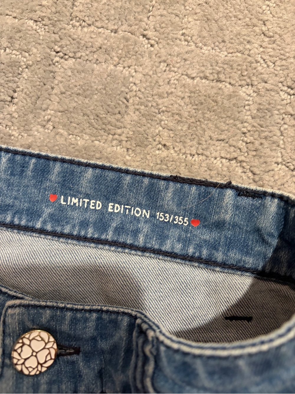 Alice + Olivia Light Blue Flare Jeans with Black Embroidery Limited Edition - Picture 5 of 8